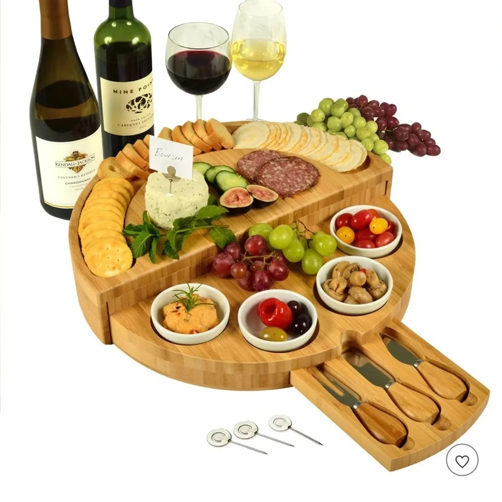 Williams Sonoma Bamboo Cheese Board Set